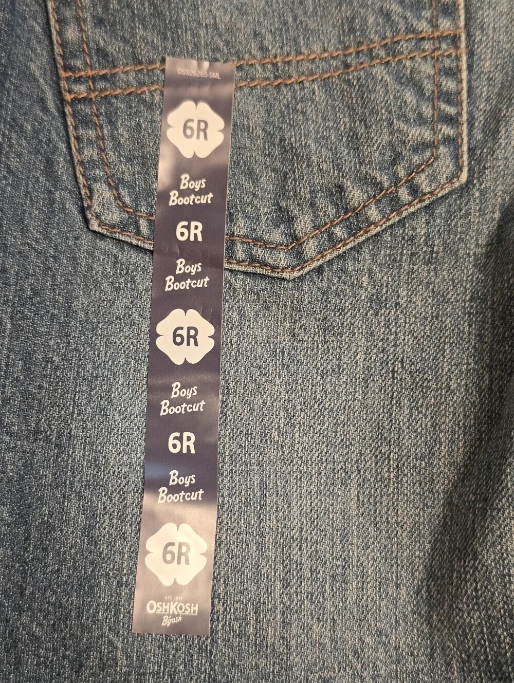 OshKosh B'gosh Boys Bootcut Denim Jeans Size 6R NWT